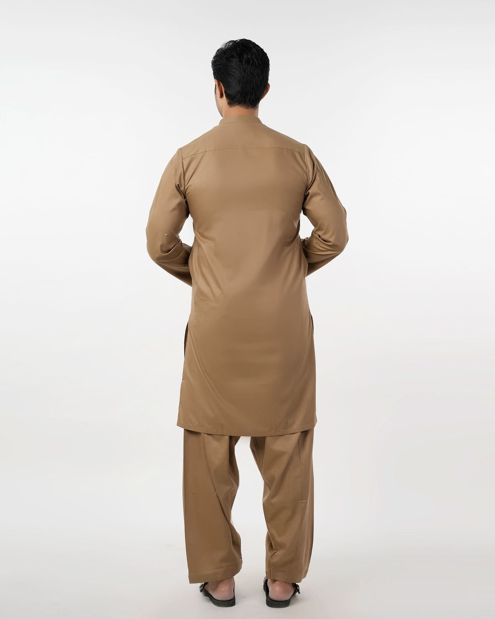 Men's Slim Fit Kurta Shalwar - Dark Brown, Men's Shalwar Kameez, Chase Value, Chase Value
