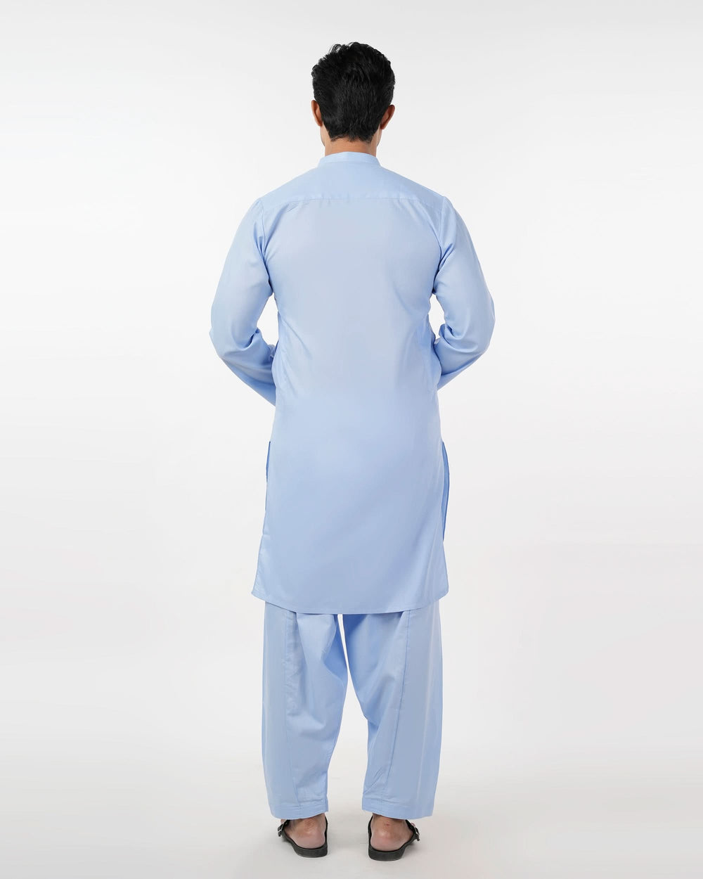Men's Slim Fit Kurta Shalwar Suit - Sky Blue, Men's Shalwar Kameez, Chase Value, Chase Value