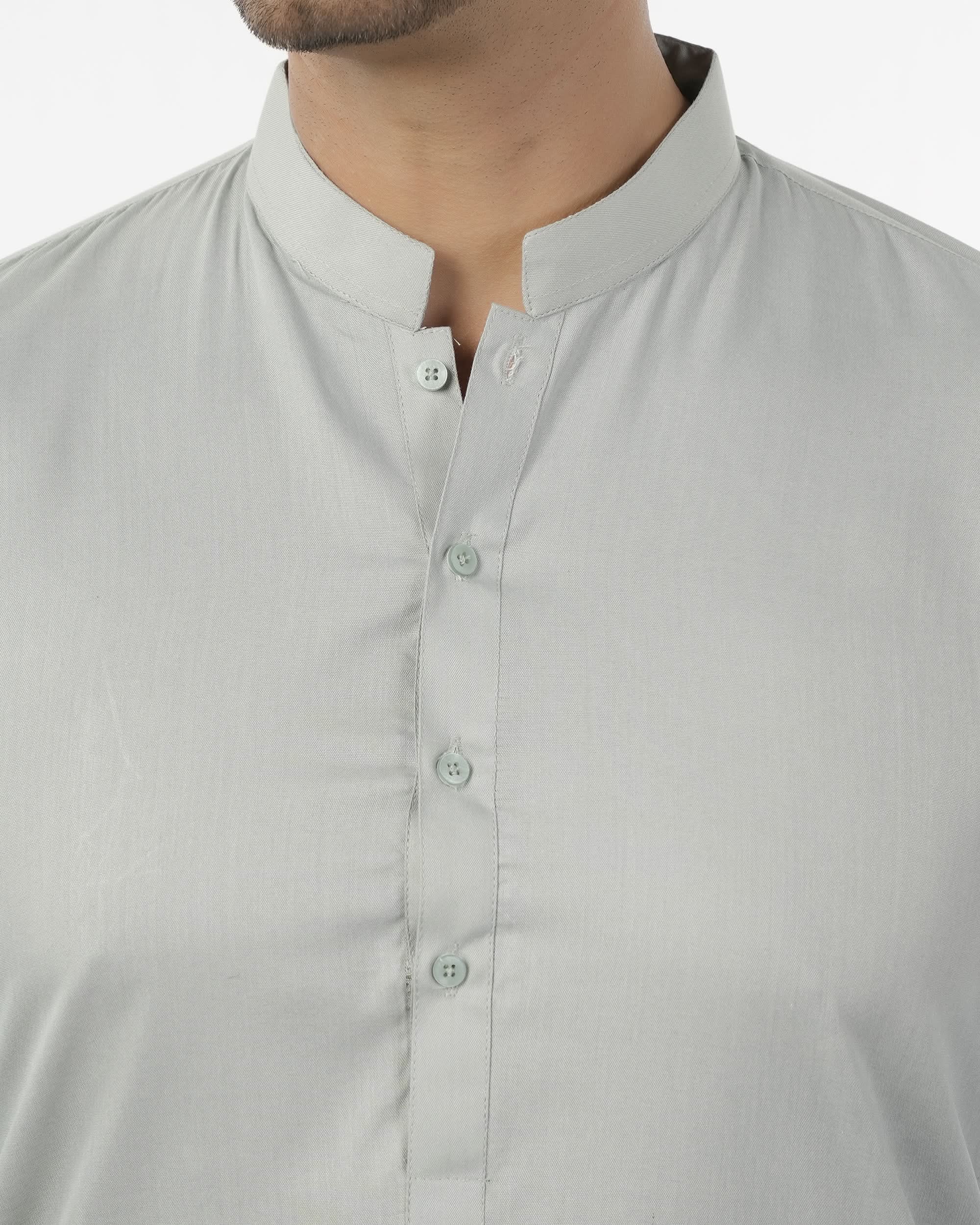 Men's Slim Fit Kurta Shalwar Suit - Light Green, Men's Shalwar Kameez, Chase Value, Chase Value