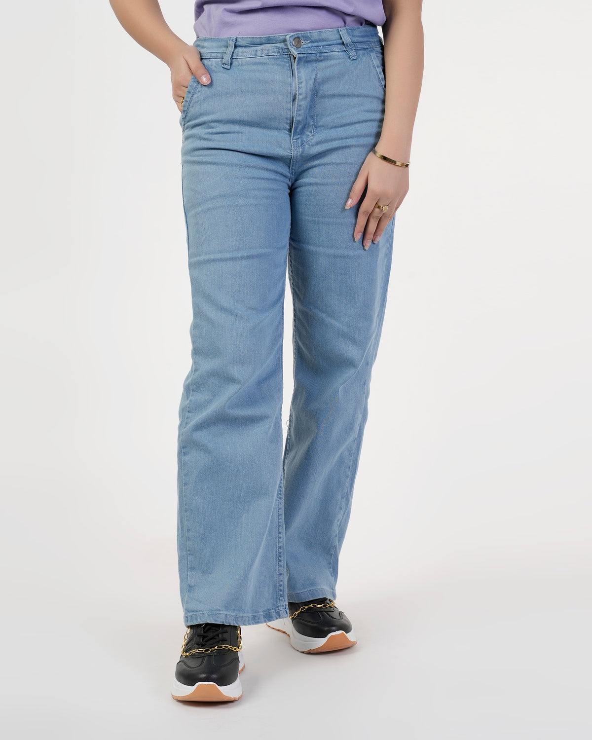 Icon Women’s Wide Leg Denim Pants, Women Pants & Tights, Chase Value, Chase Value
