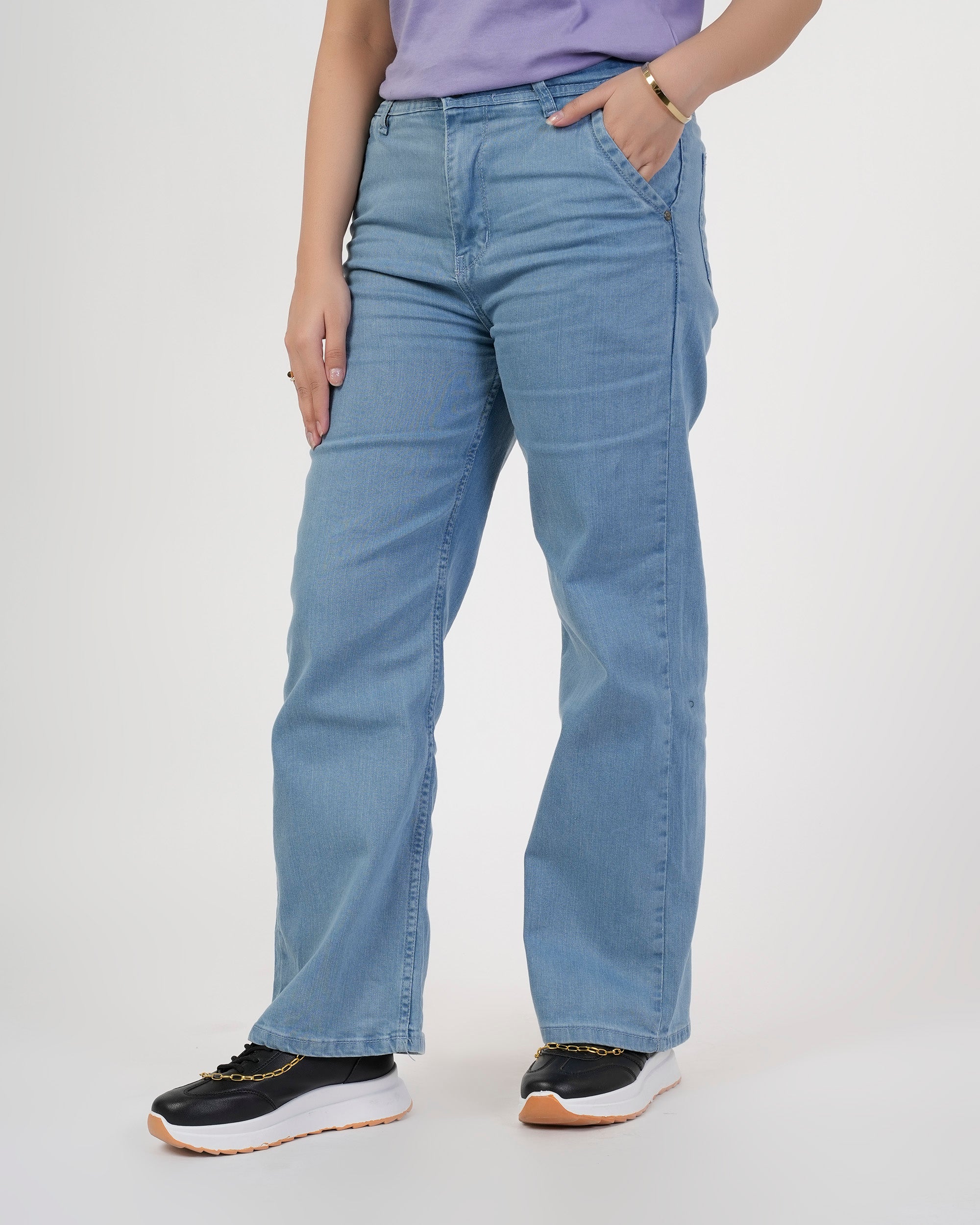 Icon Women’s Wide Leg Denim Pants, Women Pants & Tights, Chase Value, Chase Value