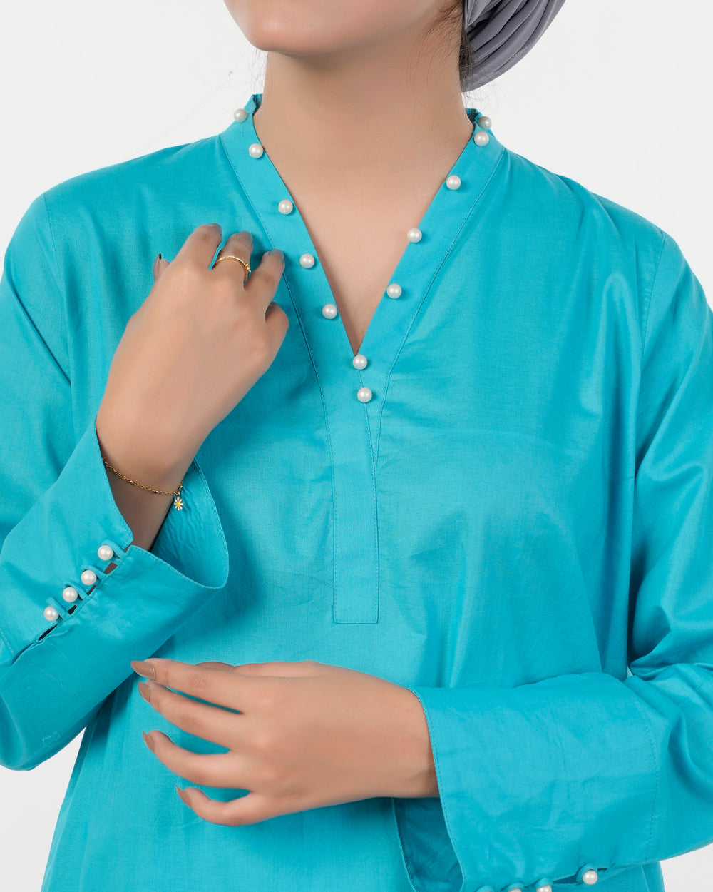 Valuable Women's Plain Suit – 2-Piece Set for Smart & Casual Wear - Cyan, Women Shalwar Suits, Chase Value, Chase Value