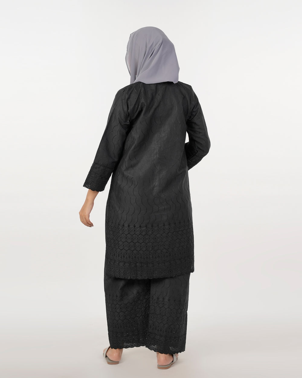 Valuable Women’s Fusion Embroidered Suit – 2-Piece Stylish Set - Black, Women Shalwar Suits, Chase Value, Chase Value