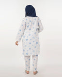 Women's Printed 2Pcs Suit - White, Women Shalwar Suits, Chase Value, Chase Value