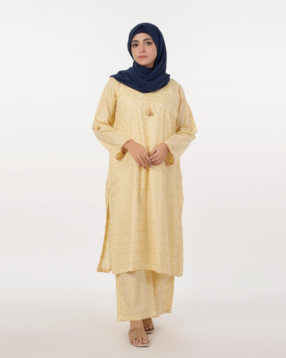Valuable Women's 2 Pcs Suit - Yellow, Women Shalwar Suits, Chase Value, Chase Value