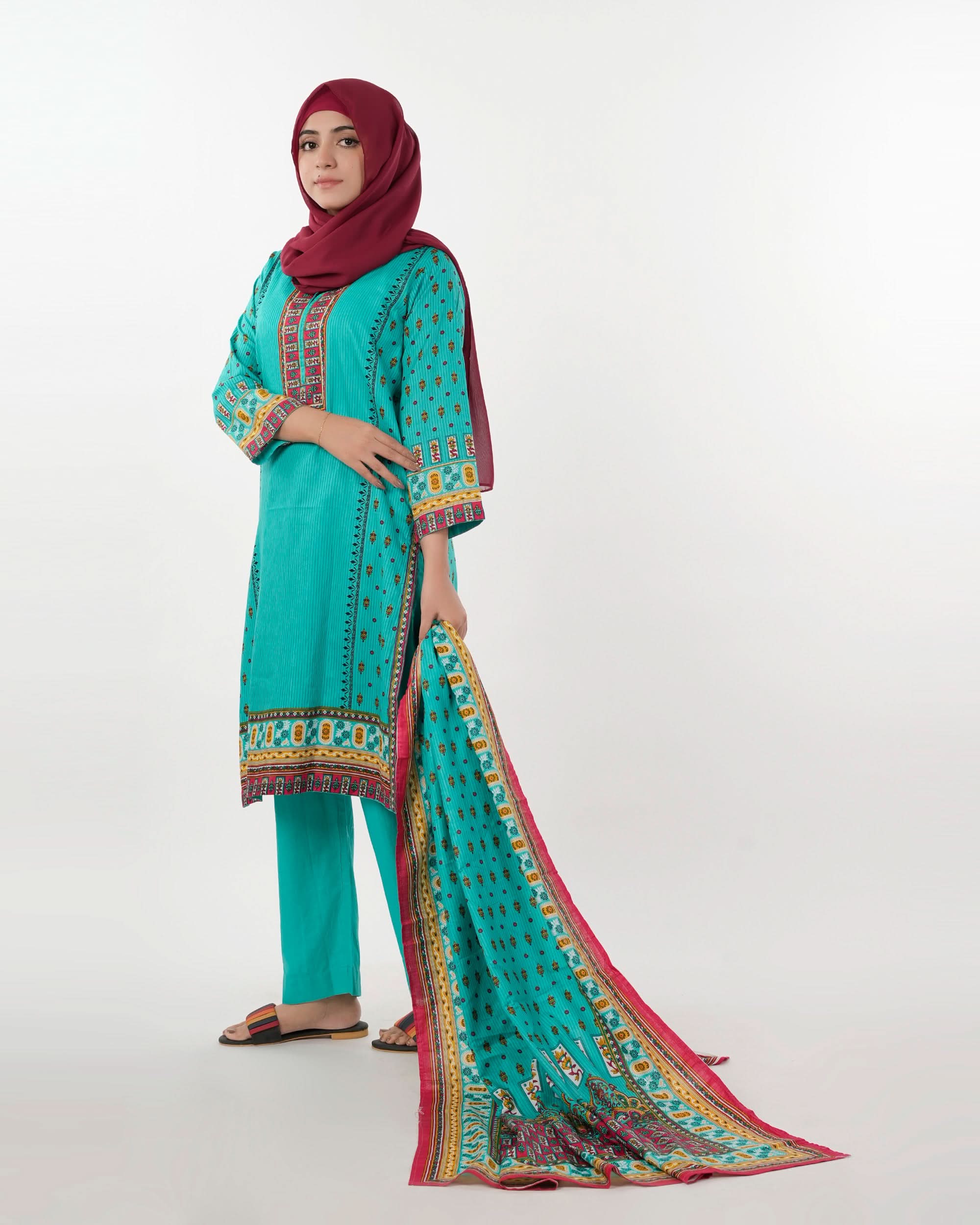 Valuable Women's 3 Pcs Suit, Women Shalwar Suits, Chase Value, Chase Value