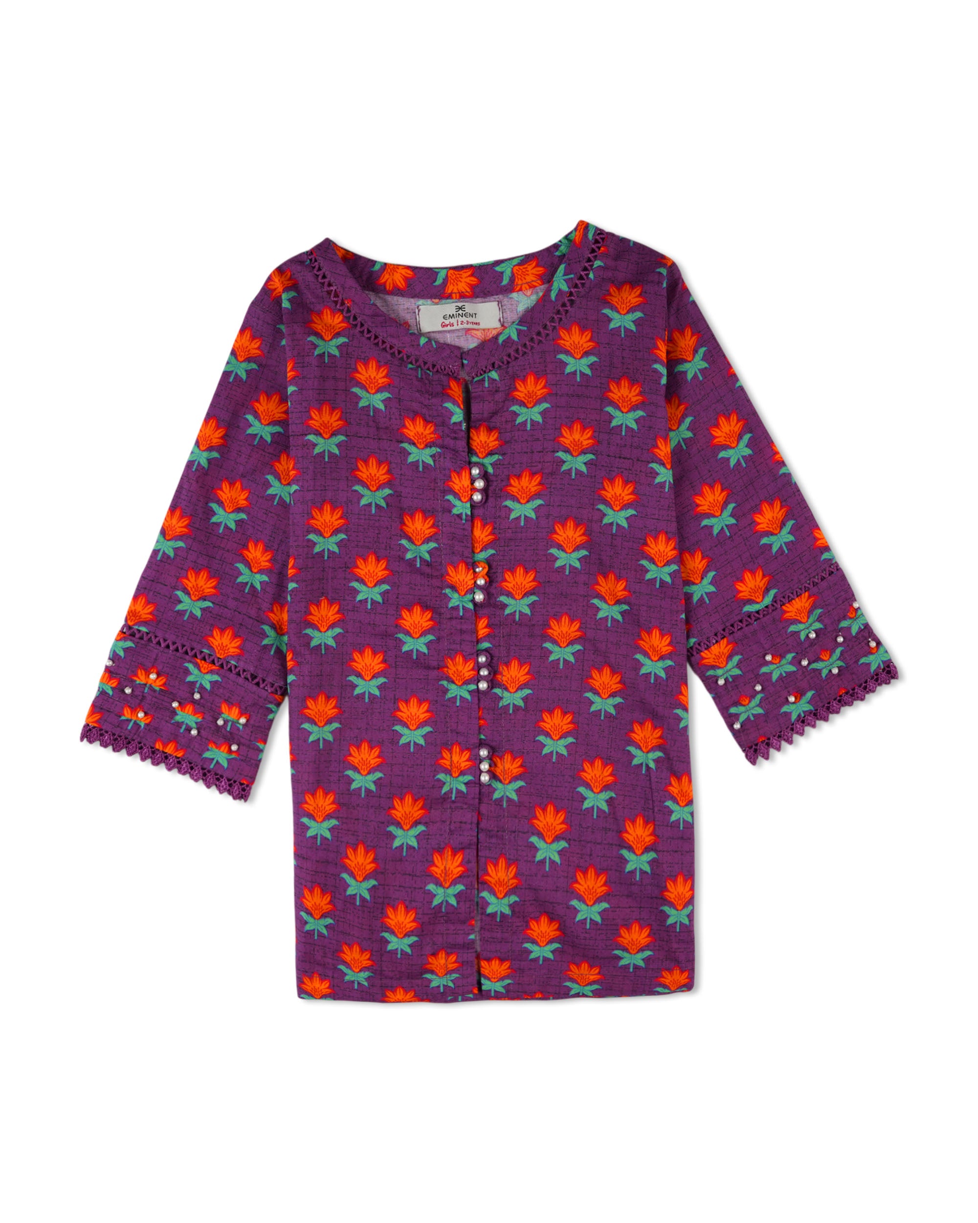 Eminent Girls Printed 2Pcs Shalwar Suit - Purple, Girls Shalwar Kameez, Eminent, Chase Value