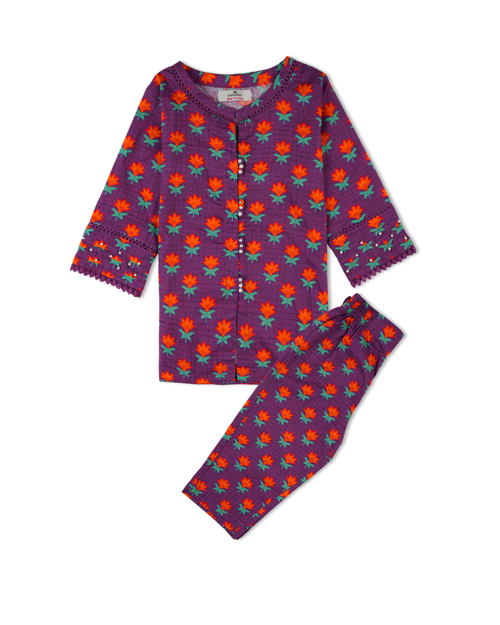 Eminent Girls Printed 2Pcs Shalwar Suit - Purple, Girls Shalwar Kameez, Eminent, Chase Value