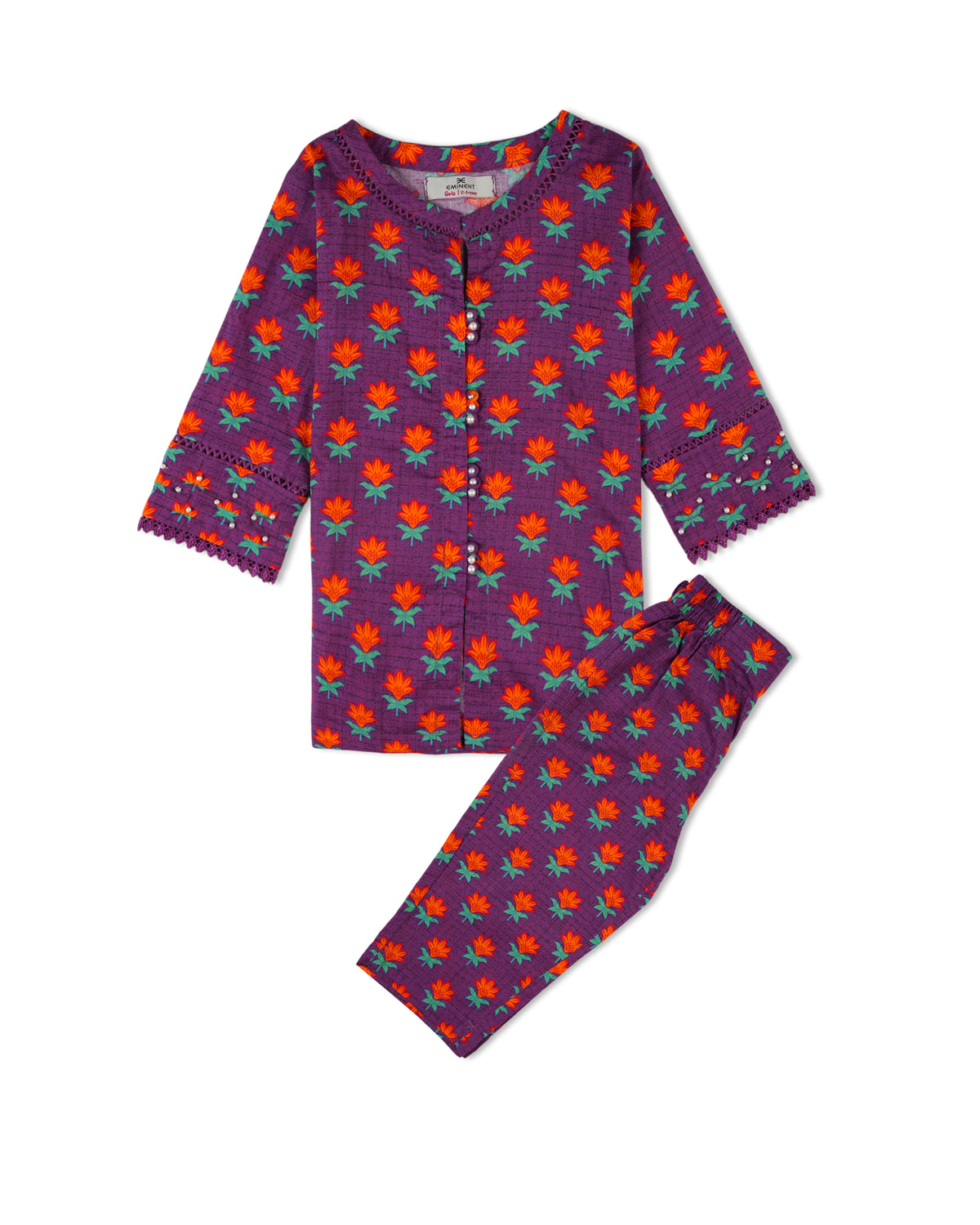 Eminent Girls Printed 2Pcs Shalwar Suit - Purple, Girls Shalwar Kameez, Eminent, Chase Value