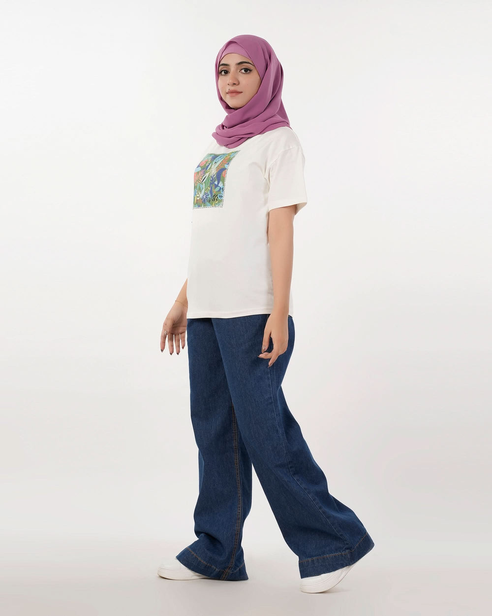 Eminent Women's Half Sleeves Printed T-Shirt - Off White, Women T-Shirts & Tops, Eminent, Chase Value