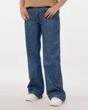Eminent Women's Wider Leg Denim Pant - Mid Blue, Women Pants & Tights, Eminent, Chase Value