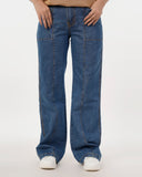 Eminent Women's Wider Leg Denim Pant - Mid Blue, Women Pants & Tights, Eminent, Chase Value