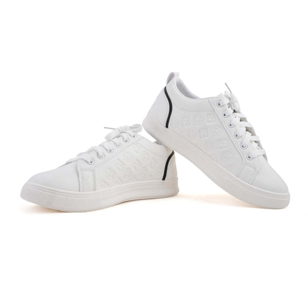Men's Lace-Up Round Toe Casual Sneakers 908 - White, Men's Casual Shoes, Chase Value, Chase Value