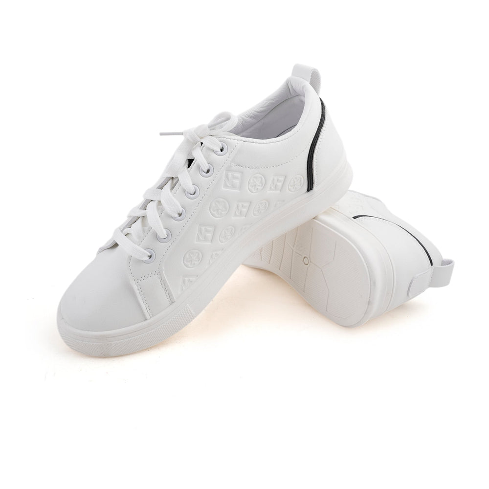 Men's Lace-Up Round Toe Casual Sneakers 908 - White, Men's Casual Shoes, Chase Value, Chase Value