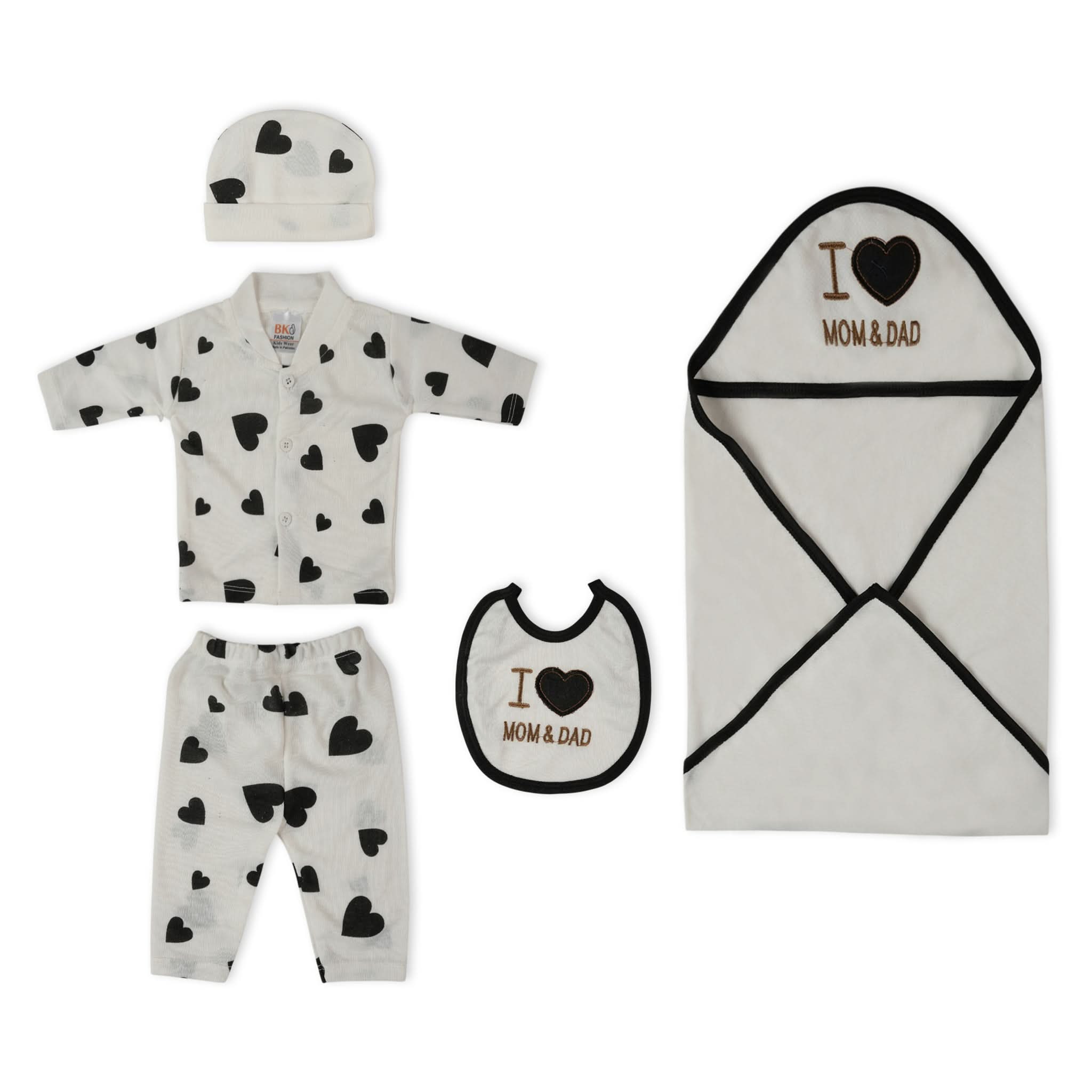 Newborn  5 Pcs Gift Set with Hanger, Newborn Gift Set, Chase Value, Chase Value