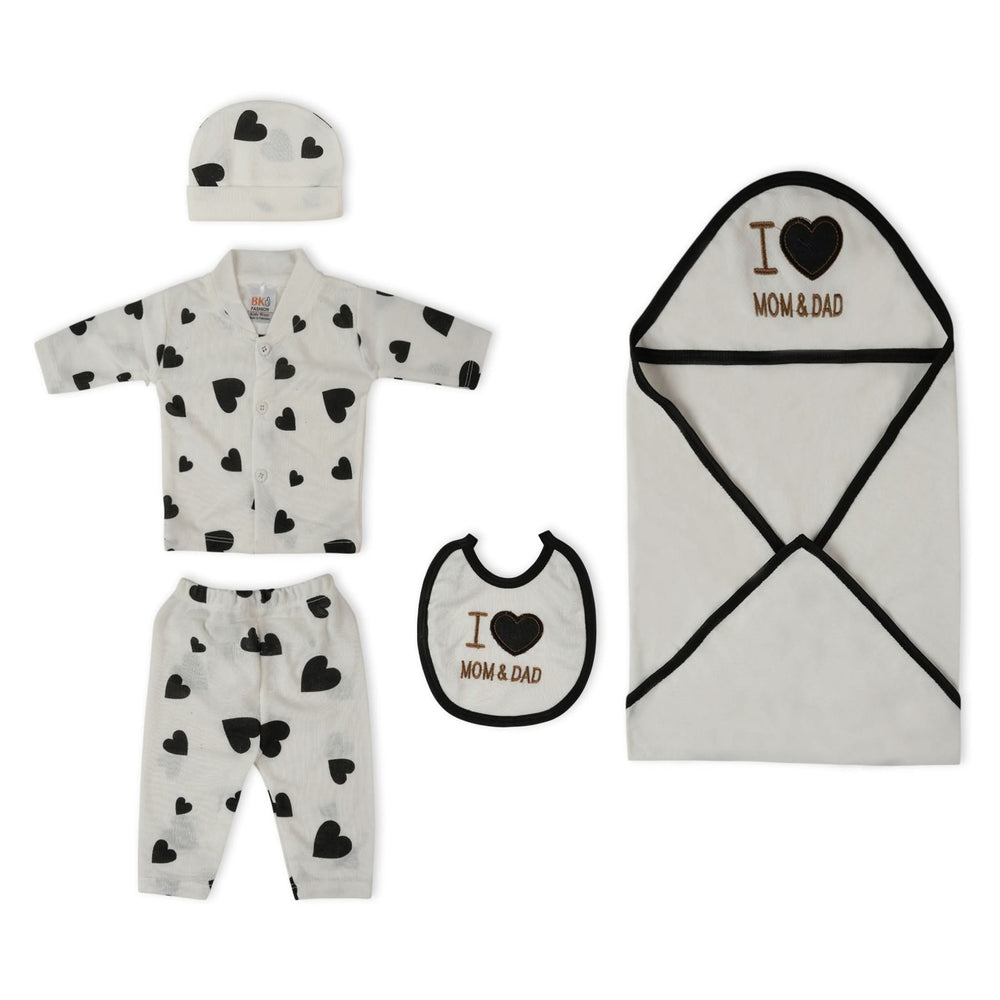 Newborn  5 Pcs Gift Set with Hanger, Newborn Gift Set, Chase Value, Chase Value
