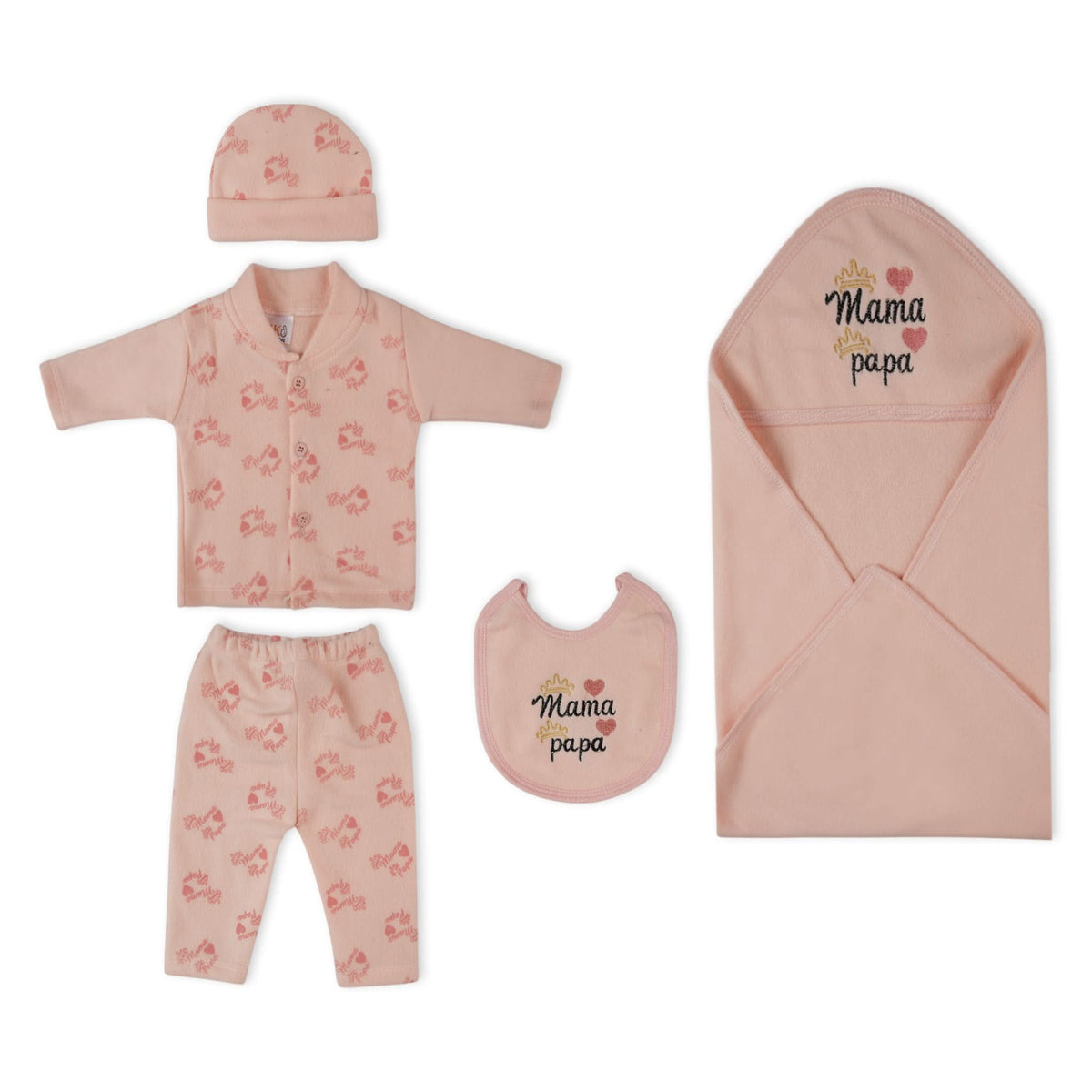 Newborn  5 Pcs Gift Set with Hanger, Newborn Gift Set, Chase Value, Chase Value