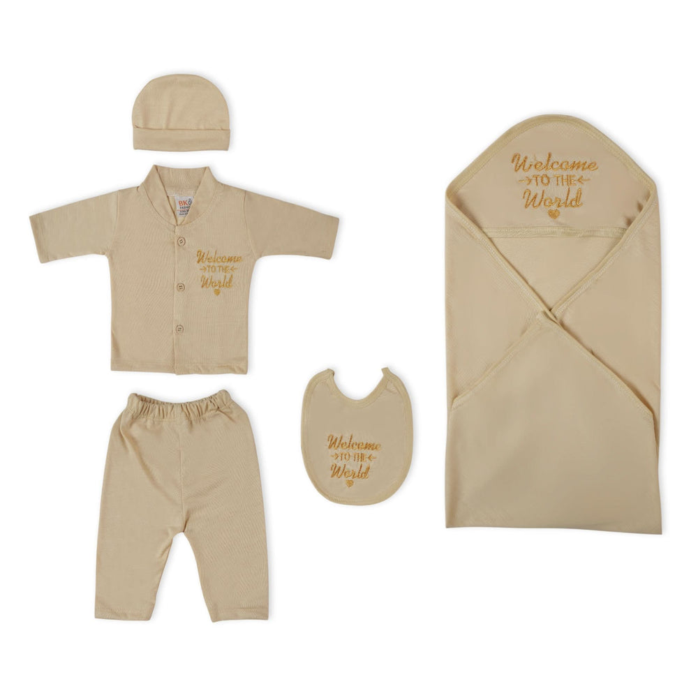 Newborn  5 Pcs Gift Set with Hanger, Newborn Gift Set, Chase Value, Chase Value