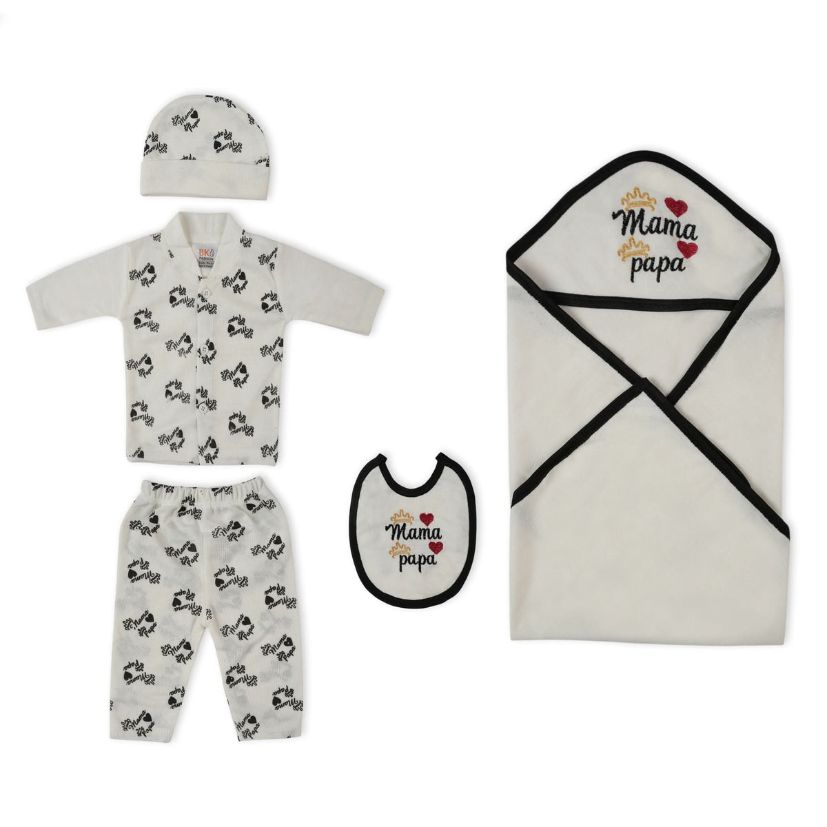Newborn  5 Pcs Gift Set with Hanger, Newborn Gift Set, Chase Value, Chase Value