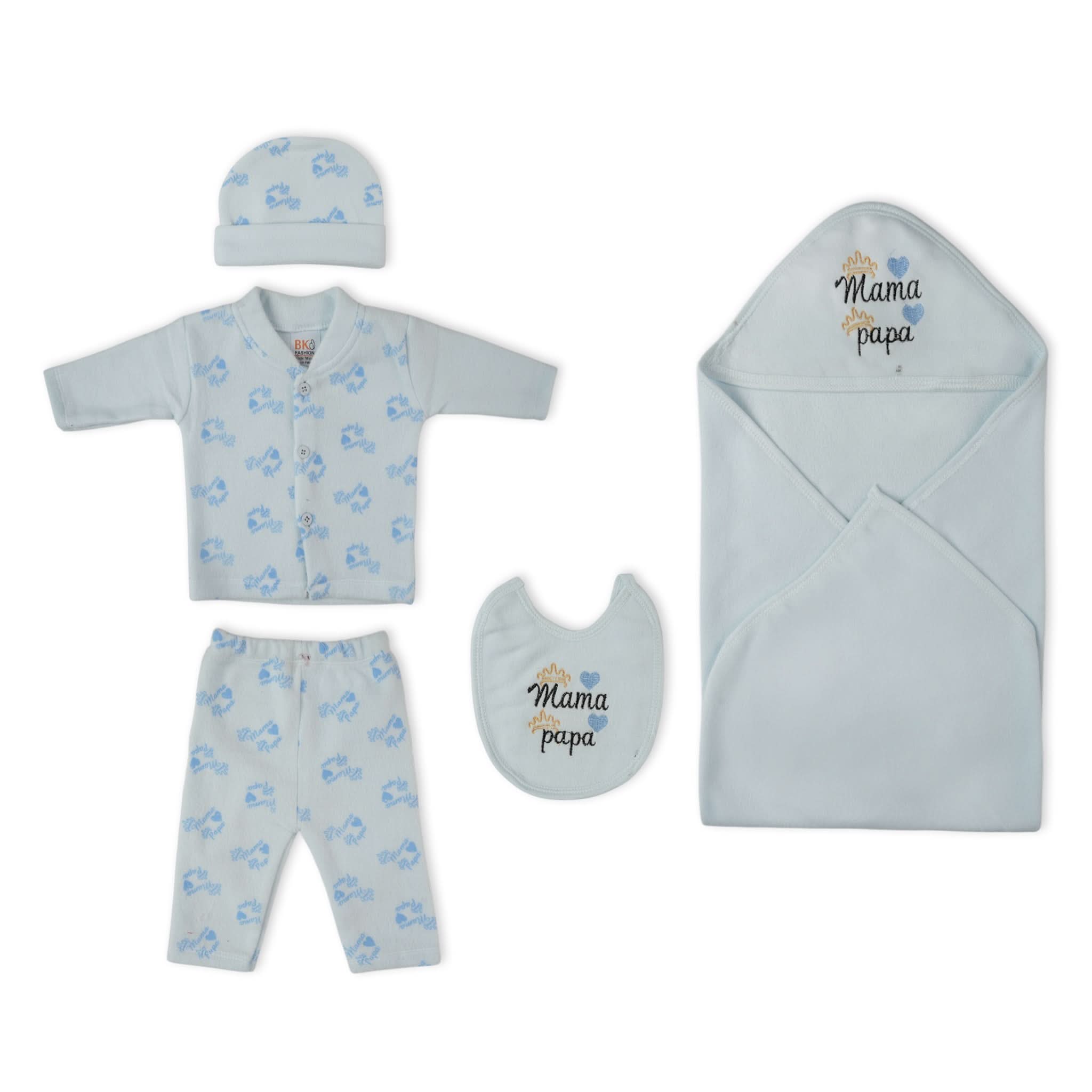 Newborn  5 Pcs Gift Set with Hanger, Newborn Gift Set, Chase Value, Chase Value