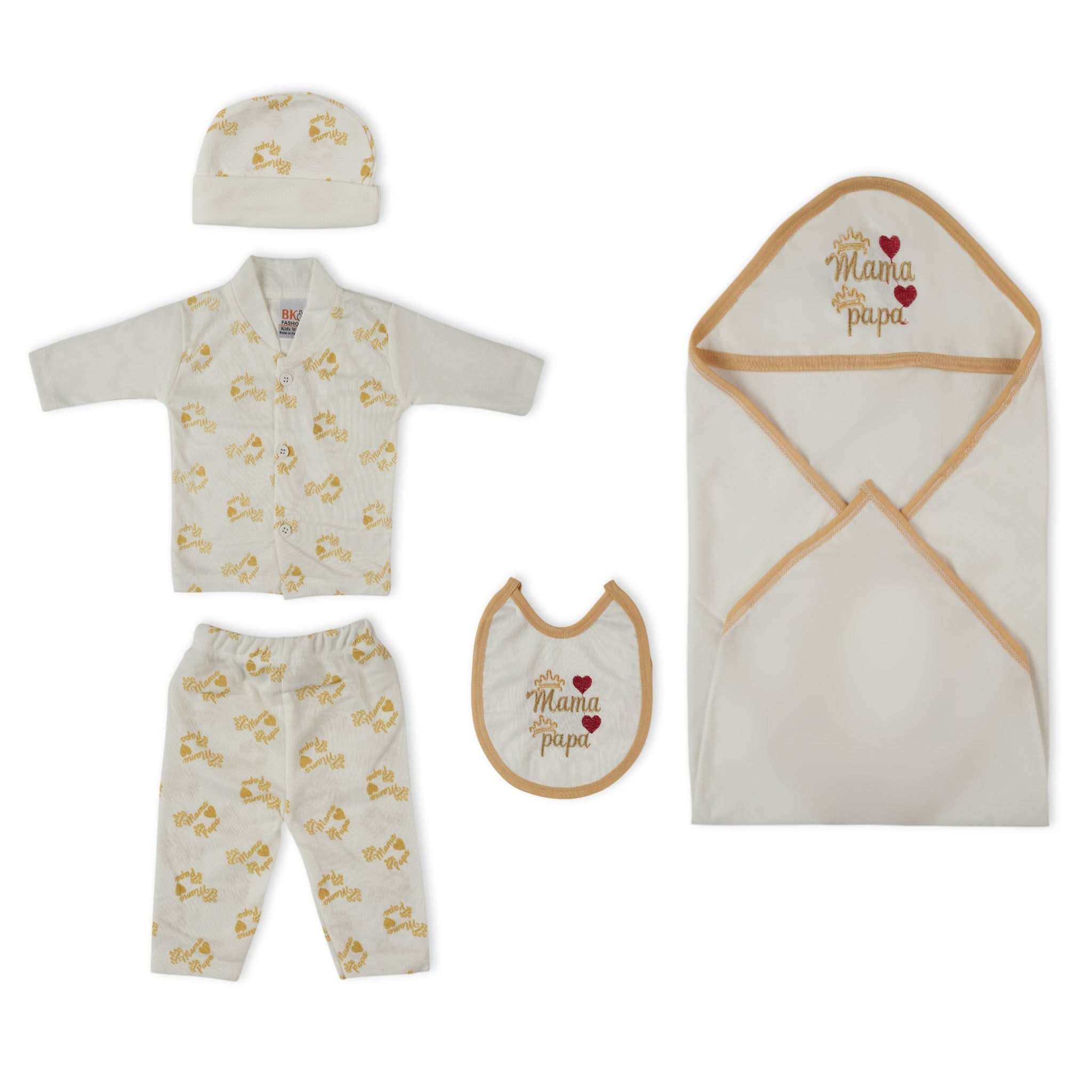 Newborn  5 Pcs Gift Set with Hanger, Newborn Gift Set, Chase Value, Chase Value