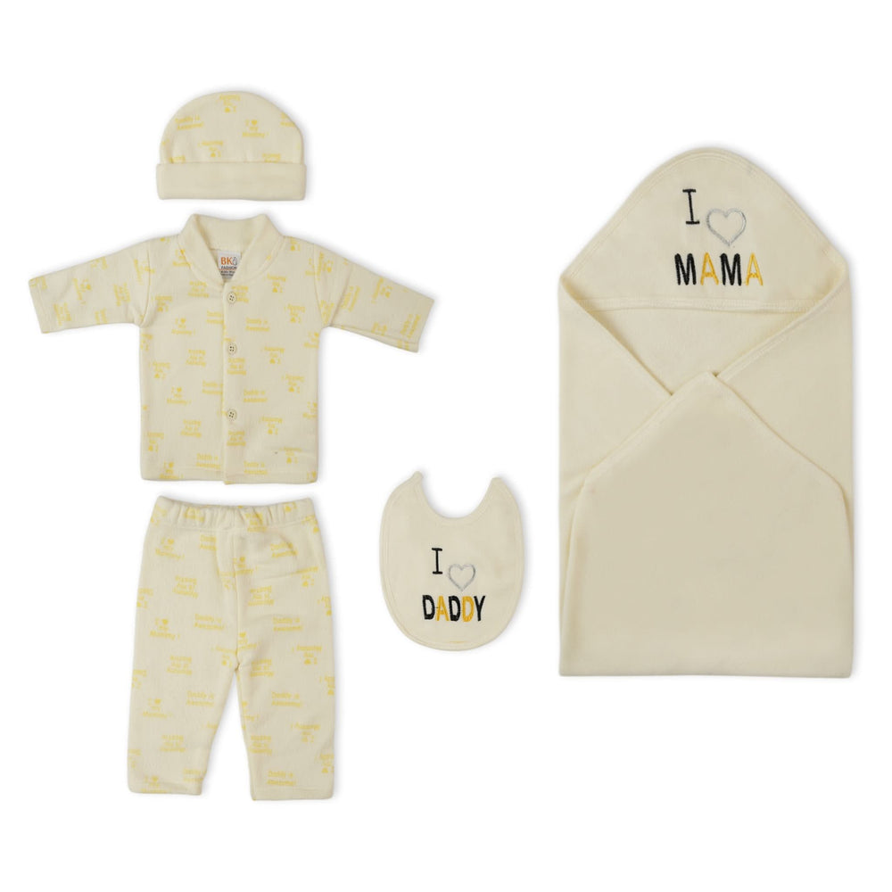 Newborn  5 Pcs Gift Set with Hanger, Newborn Gift Set, Chase Value, Chase Value