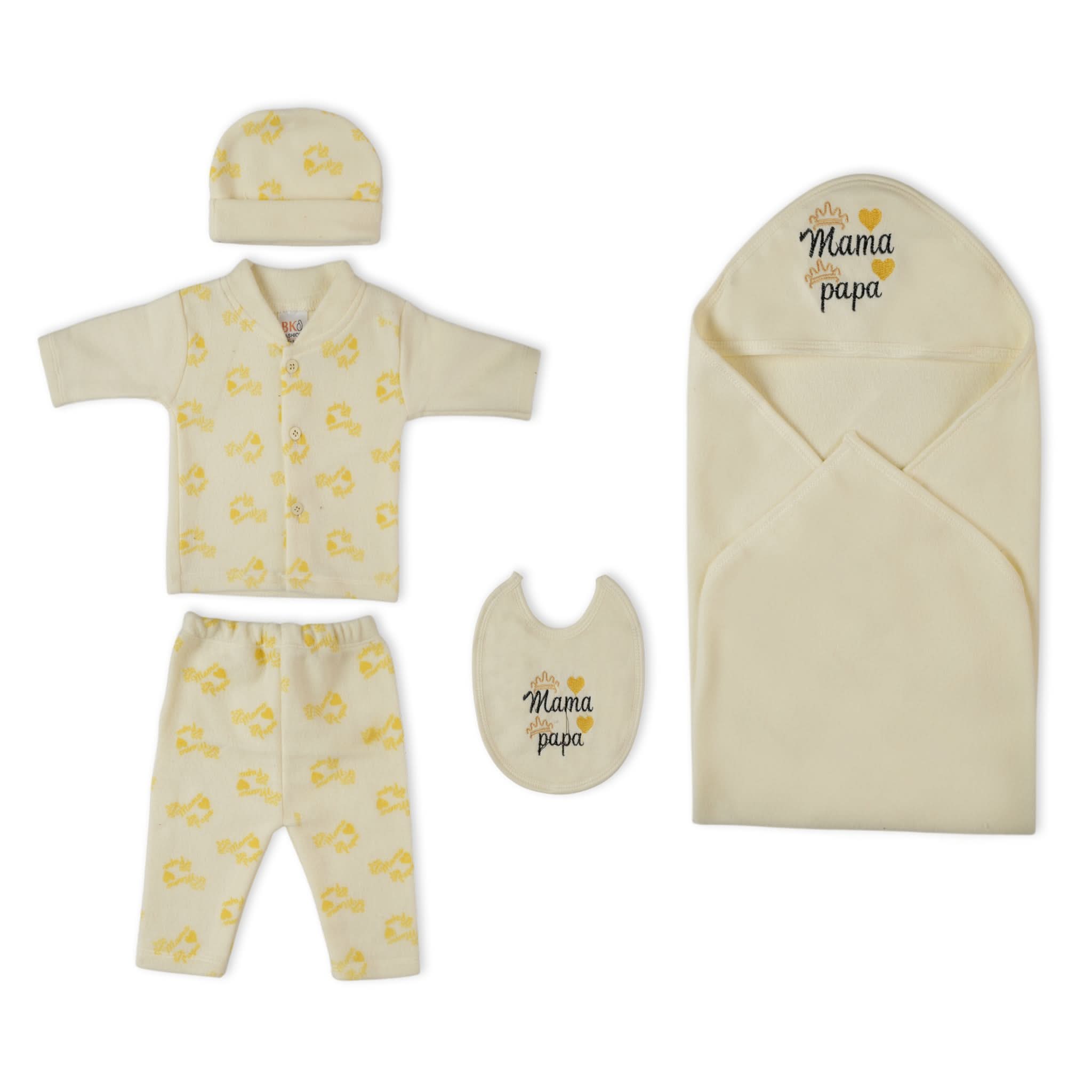 Newborn  5 Pcs Gift Set with Hanger, Newborn Gift Set, Chase Value, Chase Value