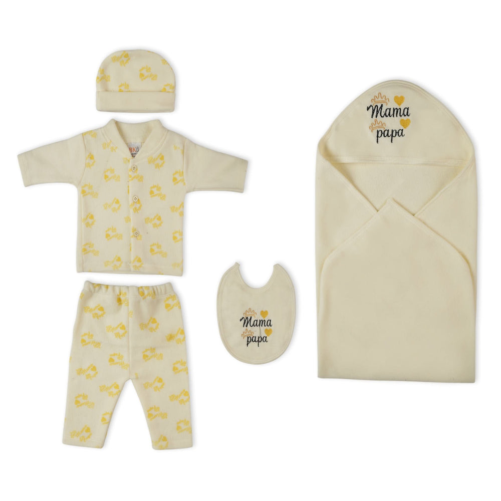 Newborn  5 Pcs Gift Set with Hanger, Newborn Gift Set, Chase Value, Chase Value