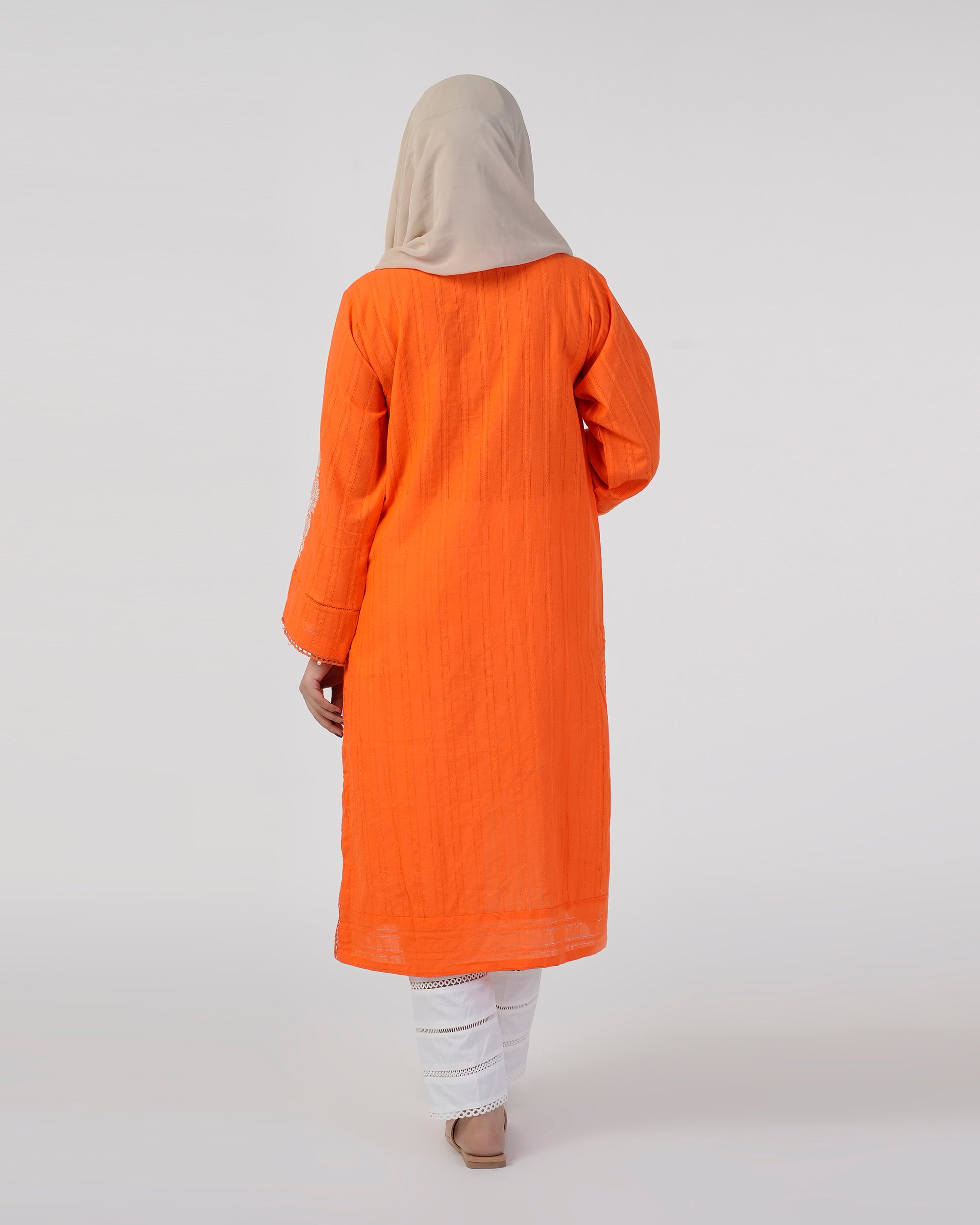 Eminent Women's Embroidered Kurti - Orange, Women Ready Kurtis, Eminent, Chase Value