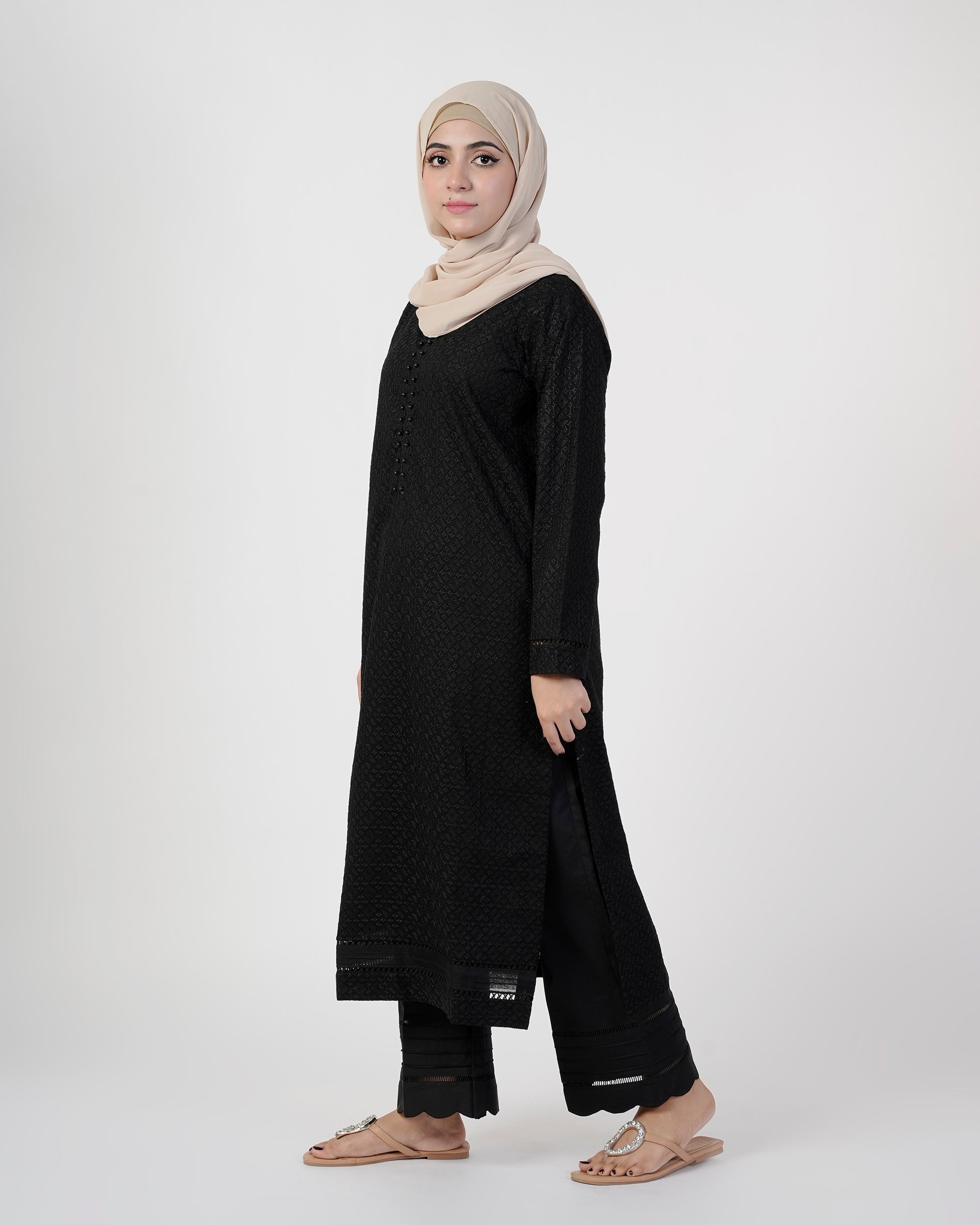 Eminent Women's Embroidered Kurti - Black, Women Ready Kurtis, Eminent, Chase Value