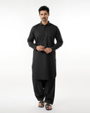 Eminent Men's Trim Fit Shalwar Suit Plain - Black, Men's Shalwar Kameez, Eminent, Chase Value
