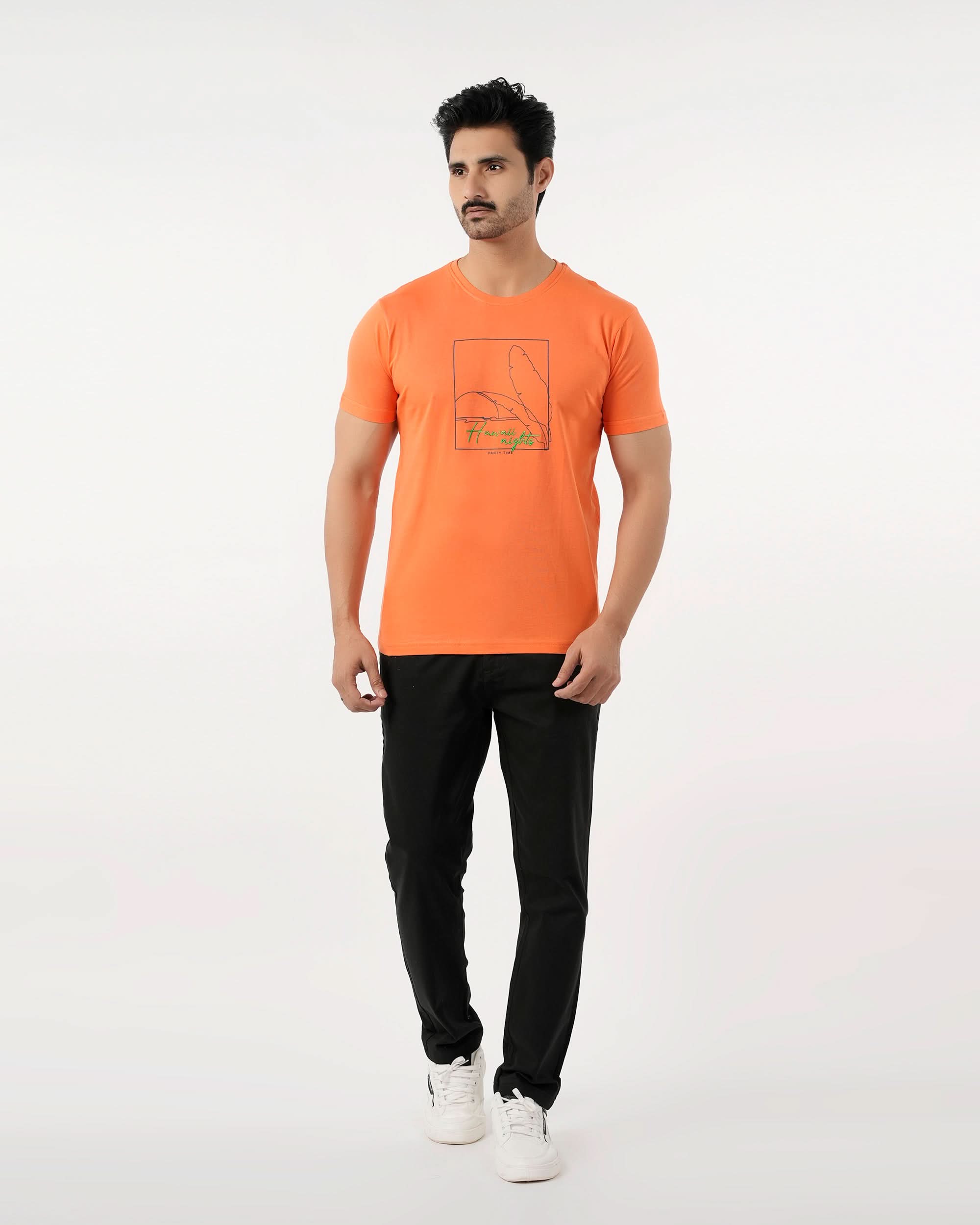 Eminent Men's Round Neck Half Sleeves Printed T-Shirt - Harvest Plum, Men's T-Shirts & Polos, Eminent, Chase Value