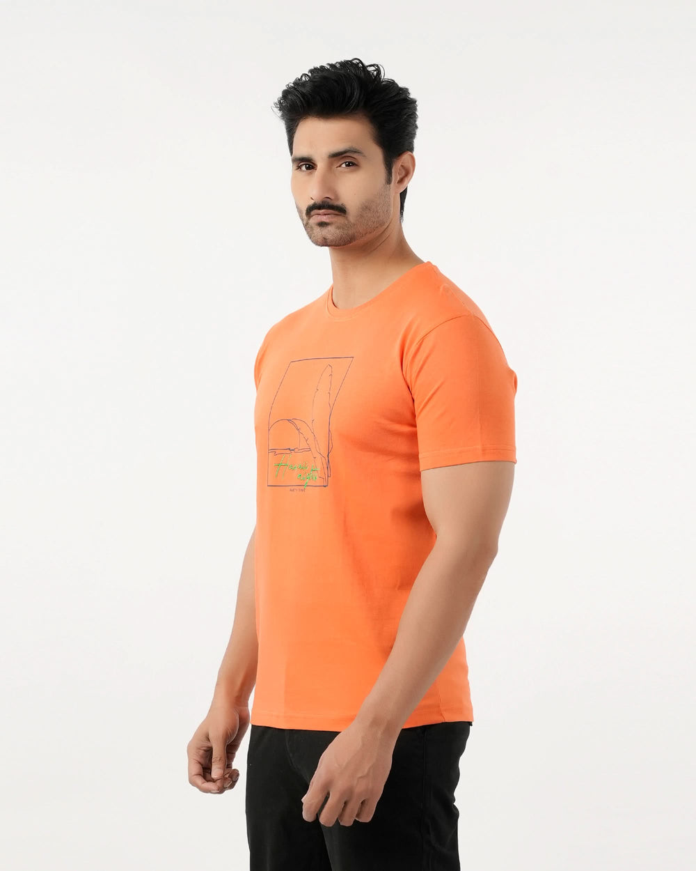 Eminent Men's Round Neck Half Sleeves Printed T-Shirt - Harvest Plum, Men's T-Shirts & Polos, Eminent, Chase Value