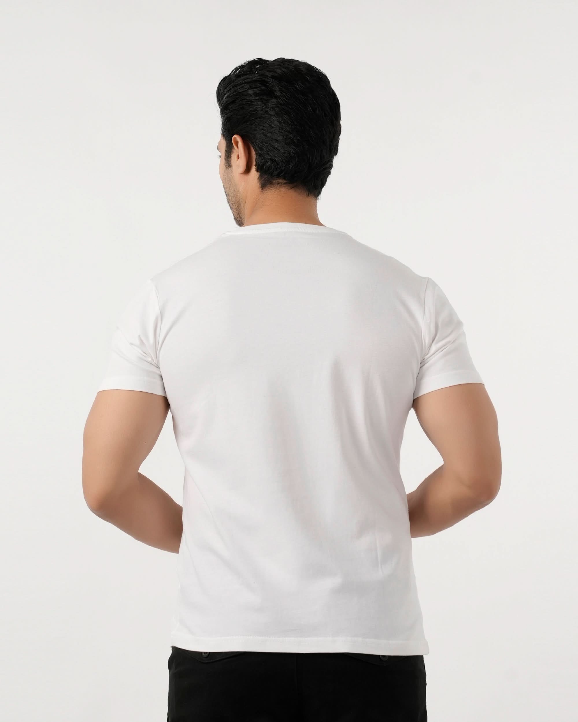 Eminent Men's Round Neck Half Sleeves T-Shirt - White, Men's T-Shirts & Polos, Eminent, Chase Value
