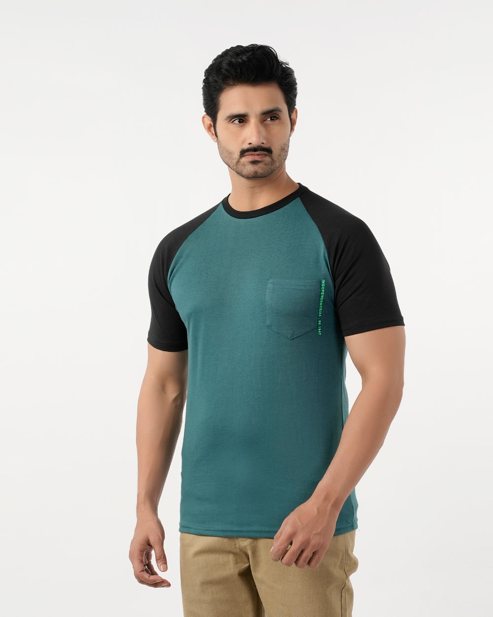 Eminent Men's Round Neck Half Sleeves Printed T-Shirt - Green, Men's T-Shirts & Polos, Eminent, Chase Value