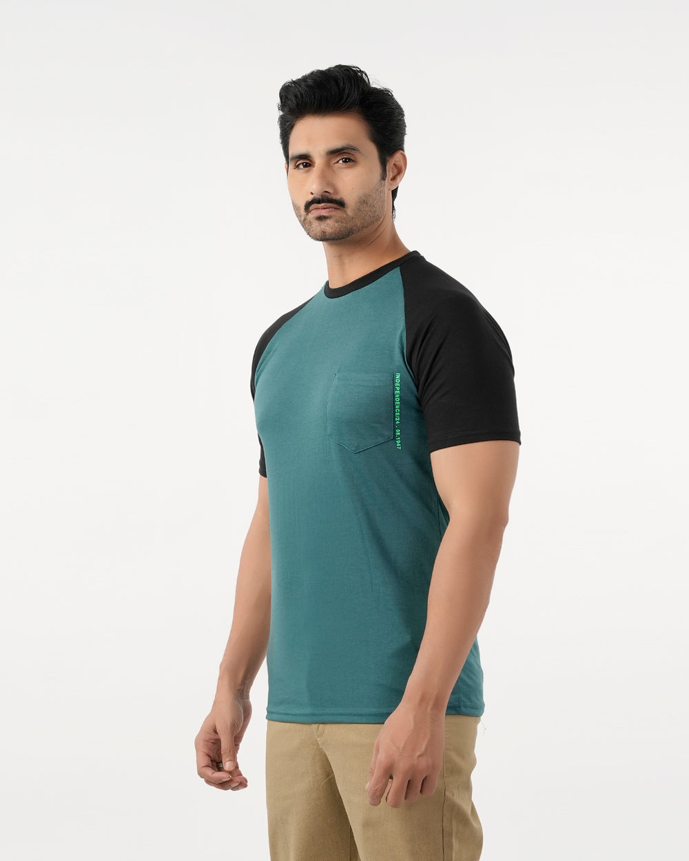 Eminent Men's Round Neck Half Sleeves Printed T-Shirt - Green, Men's T-Shirts & Polos, Eminent, Chase Value
