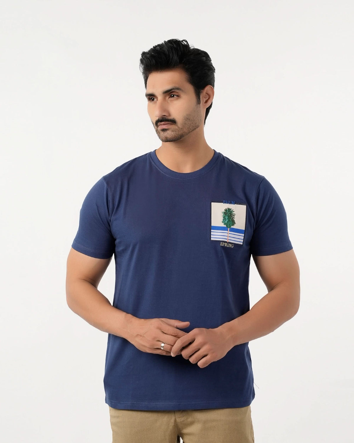 Eminent Men's Round Neck Half Sleeves Printed T-Shirt - Navy Blue, Men's T-Shirts & Polos, Eminent, Chase Value