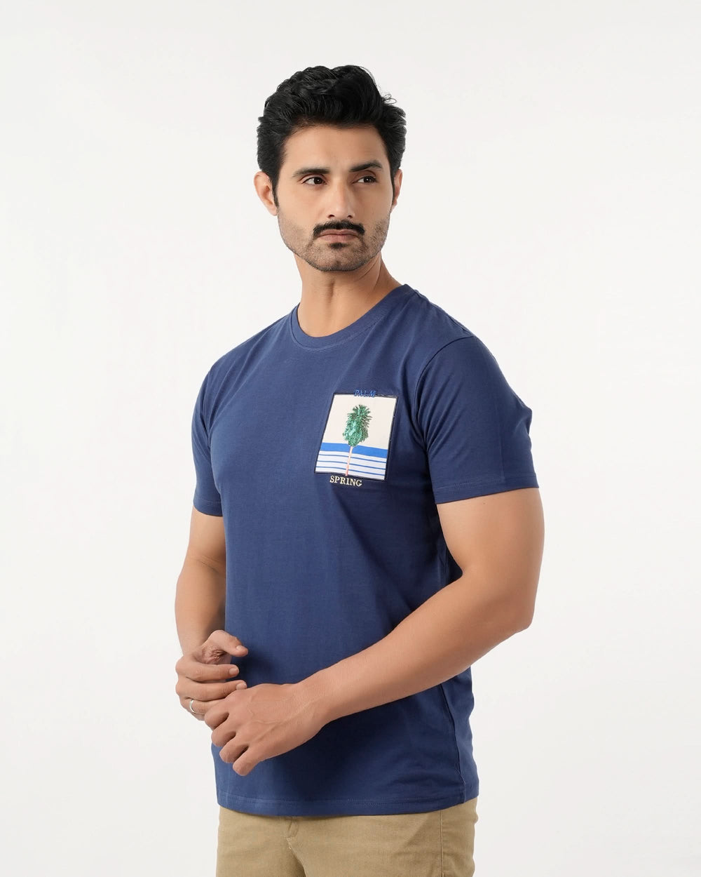 Eminent Men's Round Neck Half Sleeves Printed T-Shirt - Navy Blue, Men's T-Shirts & Polos, Eminent, Chase Value