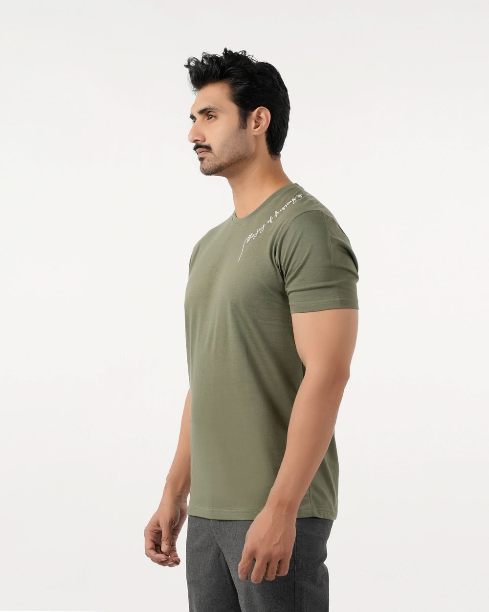Eminent Men's Round Neck Half Sleeves Printed T-Shirt - Olive Green, Men's T-Shirts & Polos, Eminent, Chase Value