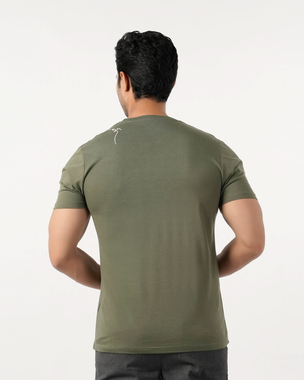 Eminent Men's Round Neck Half Sleeves Printed T-Shirt - Olive Green, Men's T-Shirts & Polos, Eminent, Chase Value