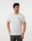 Eminent Men's Round Neck Half Sleeves Printed T-Shirt - Oatmeal, Men's T-Shirts & Polos, Eminent, Chase Value