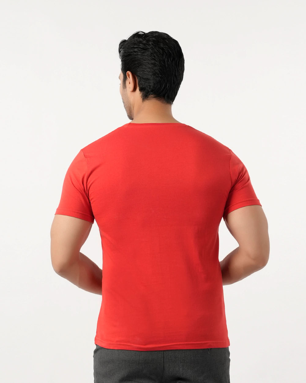 Eminent Men's Round Neck Half Sleeves Printed T-Shirt - Samba Red, Men's T-Shirts & Polos, Eminent, Chase Value