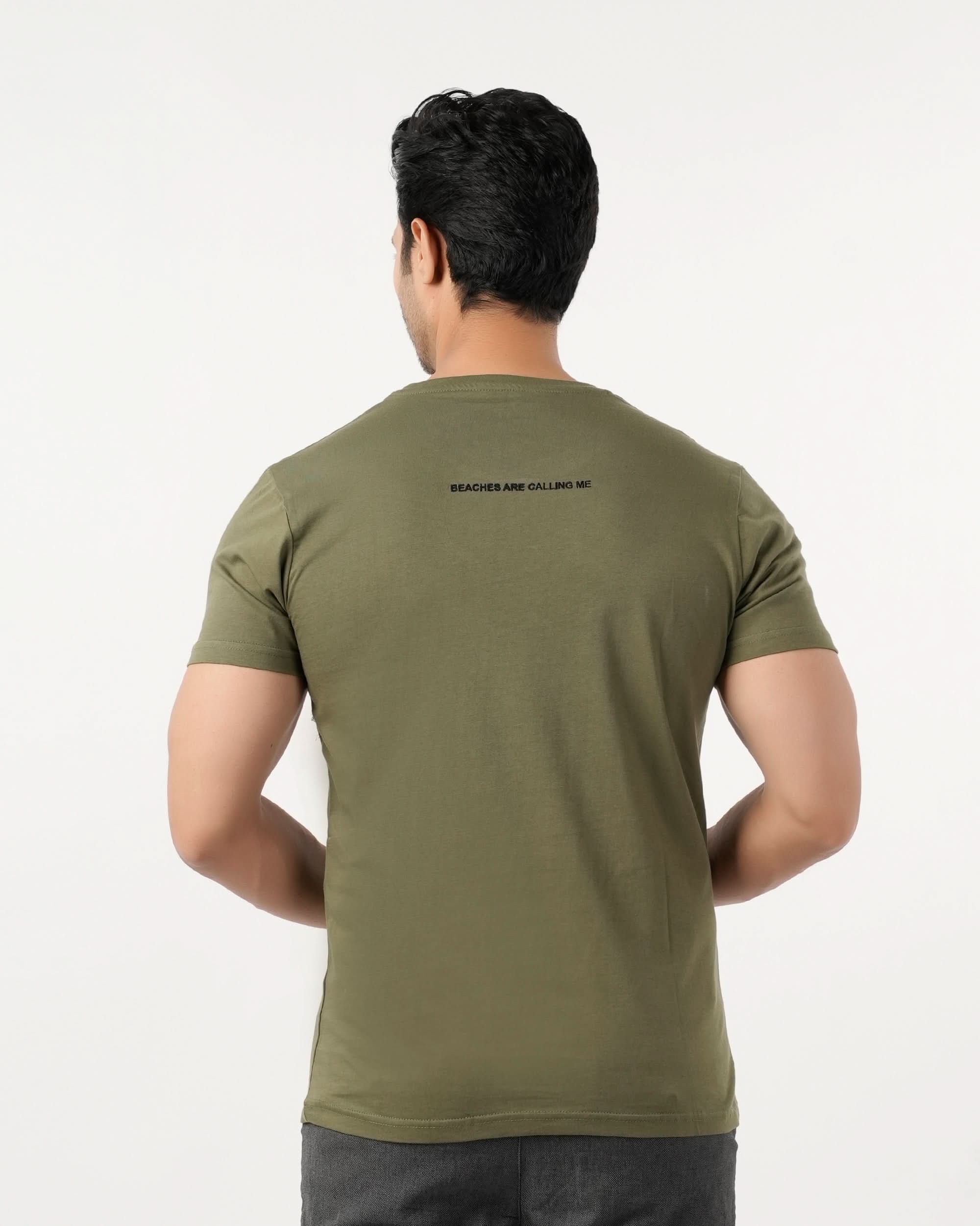 Eminent Men's Round Neck Half Sleeves Printed T-Shirt - Green, Men's T-Shirts & Polos, Eminent, Chase Value