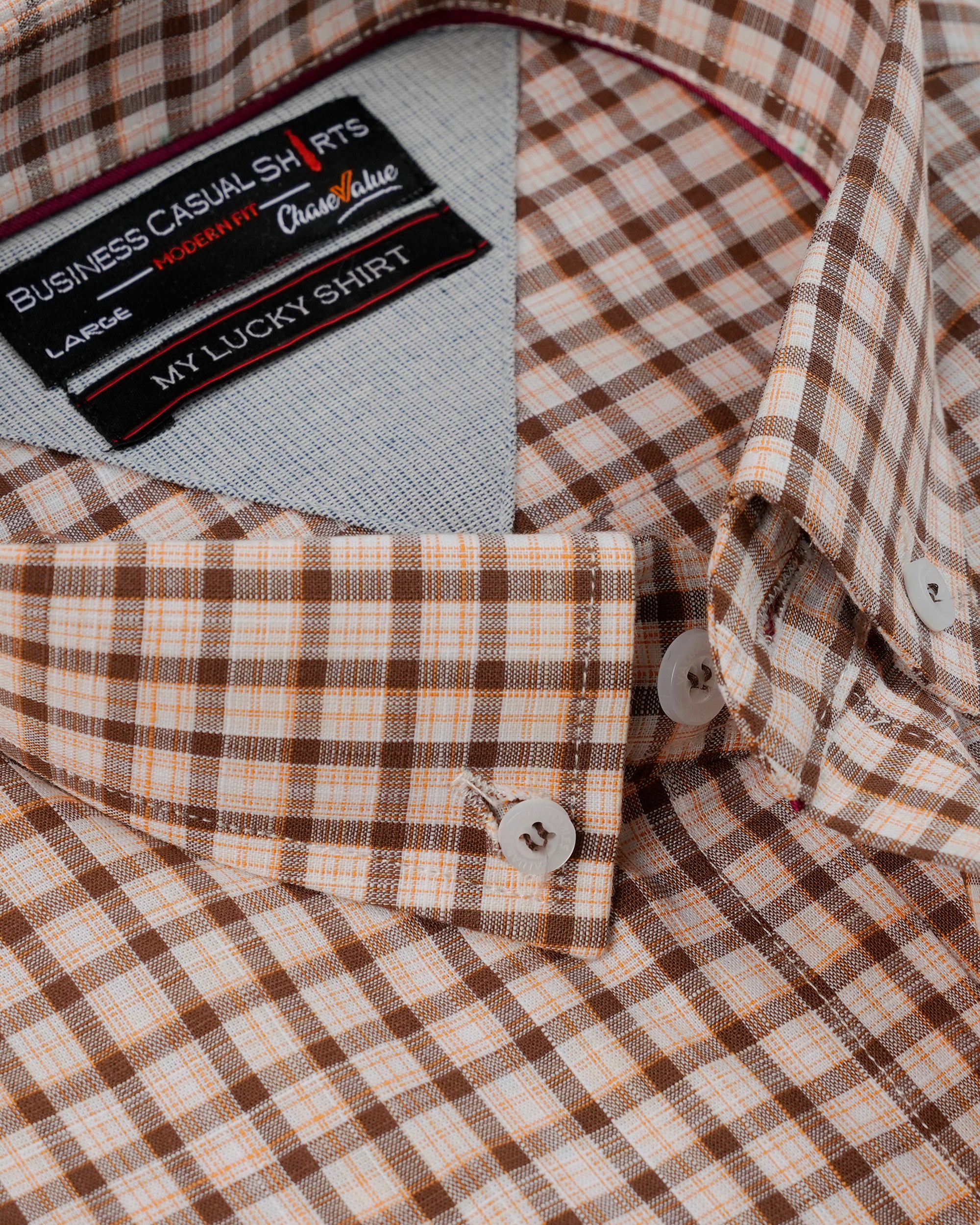 Valuable Men's Business Casual Check Shirt, Men's Shirts, Chase Value, Chase Value