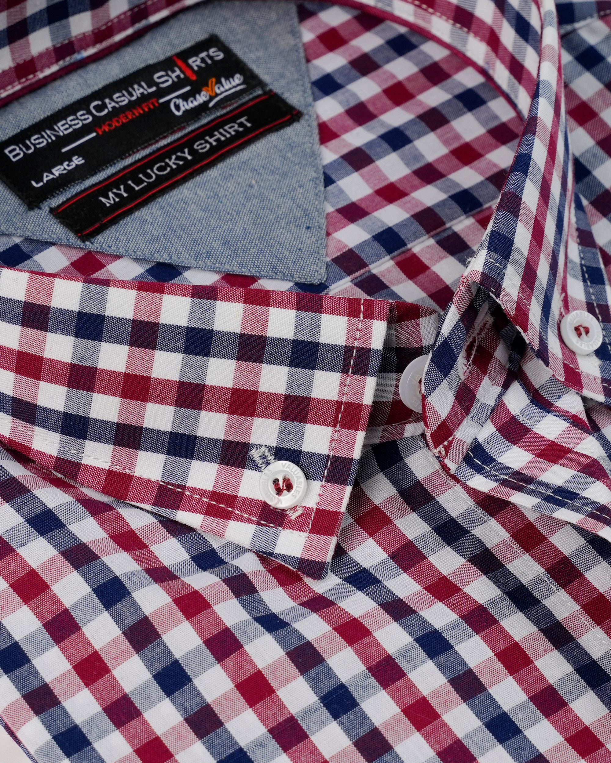 Valuable Men's Business Casual Check Shirt, Men's Shirts, Chase Value, Chase Value