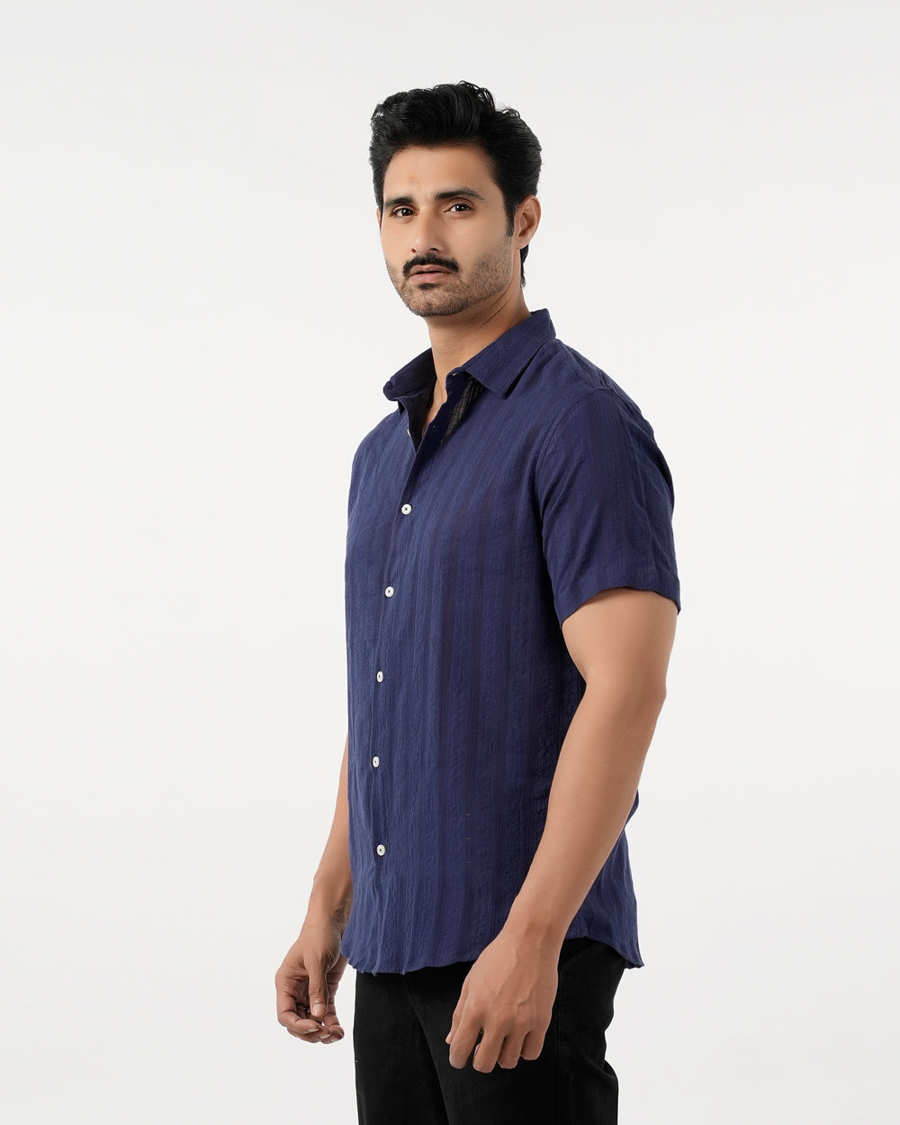Eminent Men's Casual Half Sleeves Strip Shirt - Blue, Men's Shirts, Eminent, Chase Value