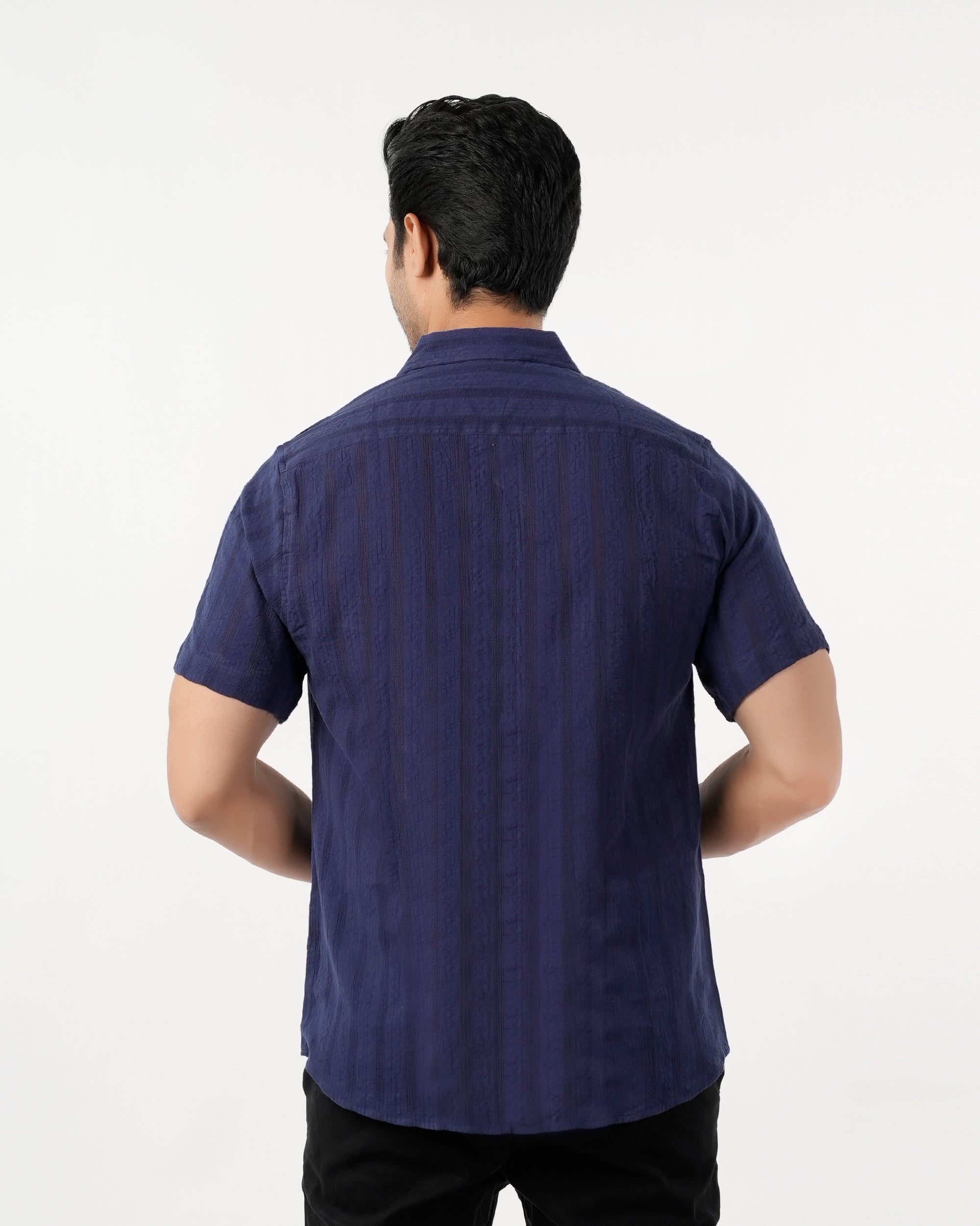 Eminent Men's Casual Half Sleeves Strip Shirt - Blue, Men's Shirts, Eminent, Chase Value