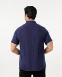 Eminent Men's Casual Half Sleeves Strip Shirt - Blue, Men's Shirts, Eminent, Chase Value