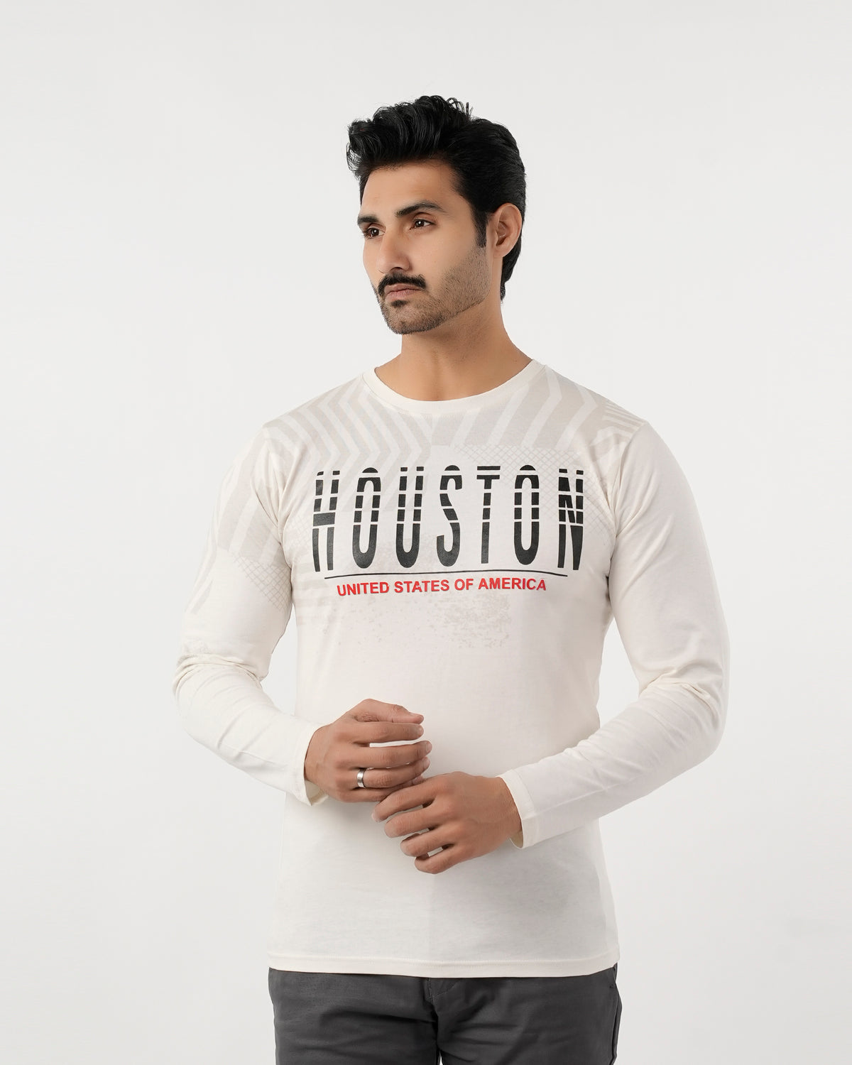 Eminent Men's Round Neck Full Sleeves T-Shirt - Off White, Men's Sweater & Sweat Shirts, Eminent, Chase Value