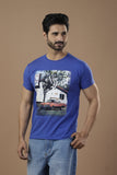 Men's Half Sleeves Digital Print T-Shirt - Royal Blue, Men's T-Shirts & Polos, Chase Value, Chase Value